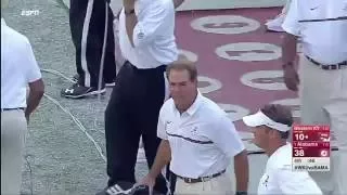 Nick Saban yells at Lane Kiffin