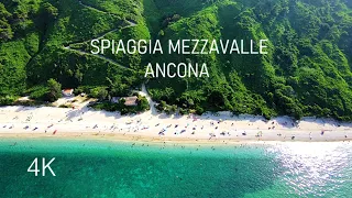 Spiaggia Mezzavalle, Ancona - [4K Drone]