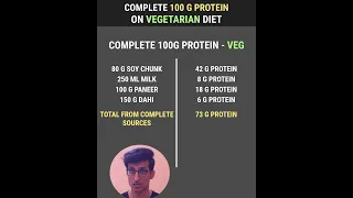 Complete 100g Protein On Vegetarian Diet | #shorts 69