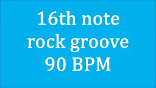 Drum Loop for Practice 16th note rock groove 90 bpm