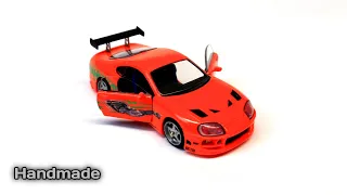 Fast and furious!!! I made a scale model Toyota Supra mk4