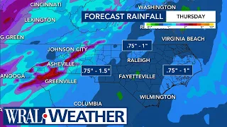 North Carolina Forecast: Storms on the way ⛈️👀 - Damaging winds, heavy rain