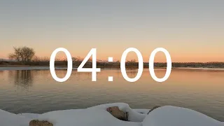 4 Minute Timer - LoFi Sunrise Mountain View Classroom Countdown Timer