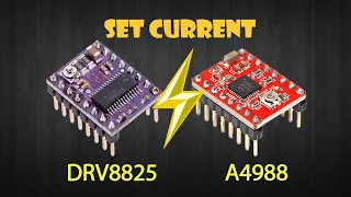 كيفية ضبط التيار للدرايفر  - How to set output current limit on A4988 & DRV8825 stepper driver