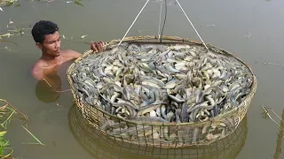 Build Unique Primitive Fish Trapping Tool Using Traditional Trap That Work 100%