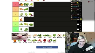 xQc Vegetable Tier List