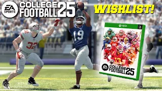 EA Sports College Football 25 COMPLETE WISHLIST!