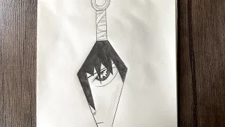 easy to draw | how to draw Sasuke in Kunai weapon step by step | easy anime drawing for beginners