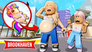 MINHA MÃE TEVE UM BEBÊ UNICÓRNIO | Historinha ROBLOX no Brookhaven 🏡RP