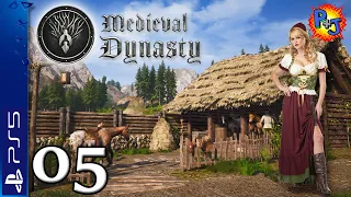 Let's Play Medieval Dynasty PS5 | Console Gameplay Episode 5: Farming & Foraging (P+J)