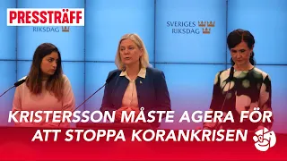 LIVE: Gemensam pressträff med Socialdemokraterna, Vänsterpartiet och Miljöpartiet