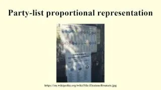 Party-list proportional representation