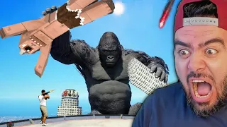 KING KONG ATTACKED MONSTER, POLICE AVOIDED IN GTA 5