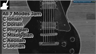 All 7 Modes Backing Track Jam-C Ionian-C Dorian-C Phrygian-C Mixolydian-C Aeolian-C Locrian