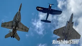 In the Box! US Navy Legacy Flight - F-18/F4U/F-35 - Battle Creek Airshow 2022