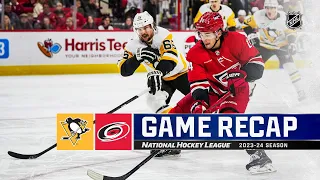Penguins @ Hurricanes 1/13 | NHL Highlights 2024