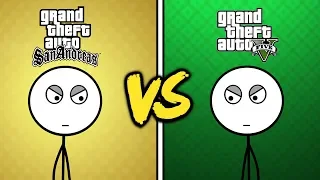 GTA San Andreas Gamers VS GTA V Gamers