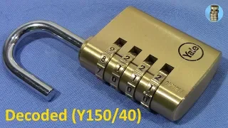 (picking 528) Yale combination padlock decoded - false gates defeated / decoding tricks explained