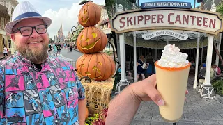 Disney’s Magic Kingdom August 2022 | Halloween Decorations & NEW Food At Skipper Canteen | MNSSHP