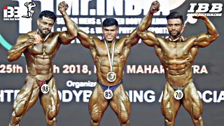 65kg weight category Mr INDIA 2018 - comparison and results