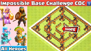 Impossible Base Challenge coc #1 With Every Level Inferno Tower ‼️ Clash Of Clans