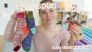 A Homespun House 🧶 Knitting Podcast 🧦Scrappy Socks and Blankets💕✨
