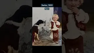 Serbia In 1920 ❤️ Beautiful Footage Of A Young Kid And A Dog 🐾 #history #oldfootage #shorts