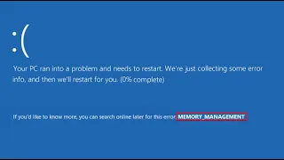 Fix Memory Management BSOD Blue Screen Of Death  Error on Windows 10/11