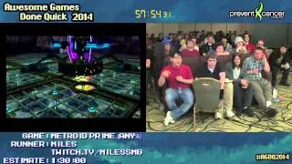 Metroid Prime :: Speed Run in 1:24:31 by Miles #AGDQ 2014