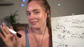 ASMR teaching how to say THE in German 🇩🇪 (it gets complicated) (Whisper)