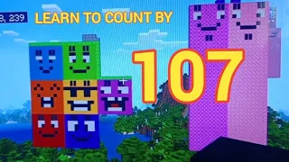 Learn to count by 107 with Noah, Minecraft Number blocks