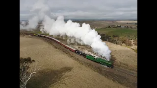 Australian steam locomotive 3801 - Tumulla bank shuttles - June 2021