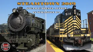 Steamtown 2019: Steam & Diesel Action in Scranton, PA (HD)