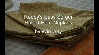 Roobys Easy Serger Rolled Hem Napkins