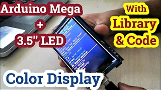 TFT LCD 480x320 Color Display for Arduino Mega 2560 with Library and Code