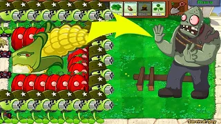 99 Gatling Pea Cob Cannon vs 999 Gargantuar - Plants vs Zombies Battlez