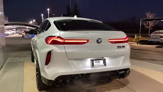 2021 BMW X6 M Competition Mineral White With Taruma Brown Interior And Cold Start + Ambients Light