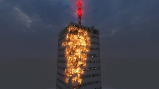 Office Tower on FIRE | Teardown