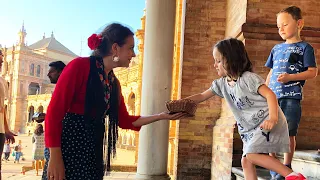 The best flamenco ever (Spanish Street Music Flamenco at Plaza de Espana, Seville, Spain)