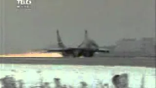 Mig-29 crash on takeoff