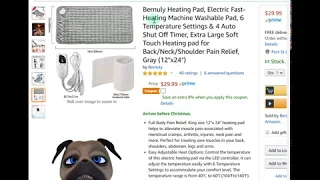 @Bahamas 5 STAR Amazon Product Review Bernuly Soft Heating Pad Blanket Automatic Temperature Control