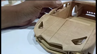 How to make car  scroll saw | Lamborghini Aventador - wooden toy car DIY
