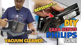 "VACUUM CLEANER" BERSEMUT | CARA SERVIS & BERSIHKAN PEMBERSIH HAMPAGAS PHILIPS FC6901