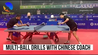 How the Chinese Coach Does the multi-ball exercises