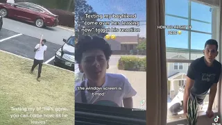 Texting my boyfriend "he's leaving now you can come over" 😅 | Tiktok Compilations
