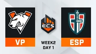 Virtus.Pro vs Espada - Map 2 - Dust 2 (ECS Season 8 - Week 2 - DAY1)