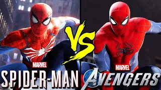 COMPARANDO HOMEM-ARANHA DO MARVEL'S AVENGERS VS SPIDER-MAN PS4! HUMILHAÇÃO TOTAL!