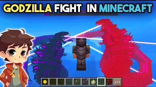 Thrilling Godzilla vs Godzilla Fight in Minecraft 😱