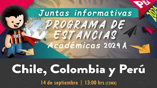 Junta informativa - PEA 2024 A - Movilidad con Chile, Colombia y Perú