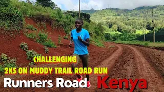 2Ks Intervals Session Is NO joke Especially Running on a muddy trail road ||Debut Marathon Training